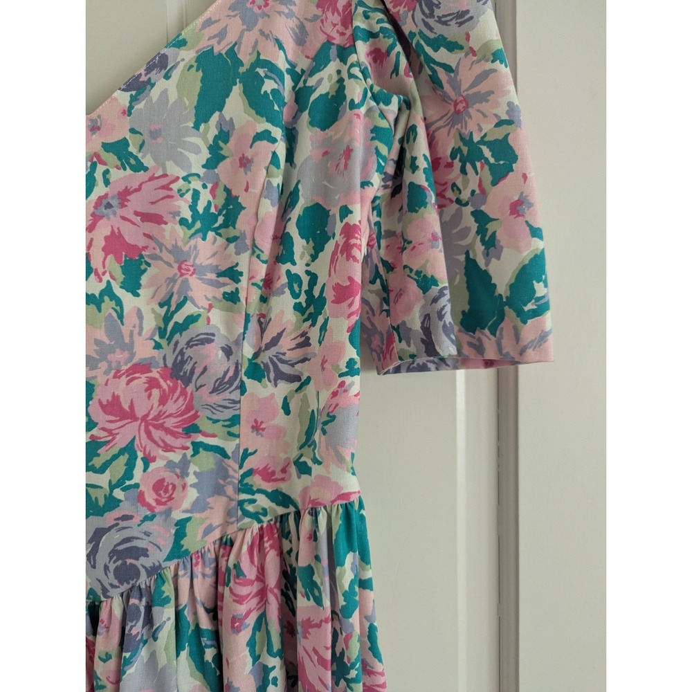 Laura Ashley Dress Womens Size 12 Floral Cottagecore Vintage Sweetheart Midi - Picture 4 of 11